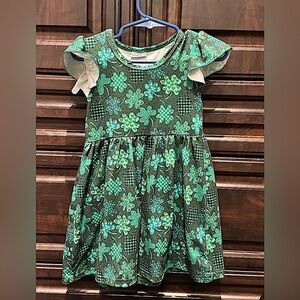 Green saint pattys Kids Dress XS